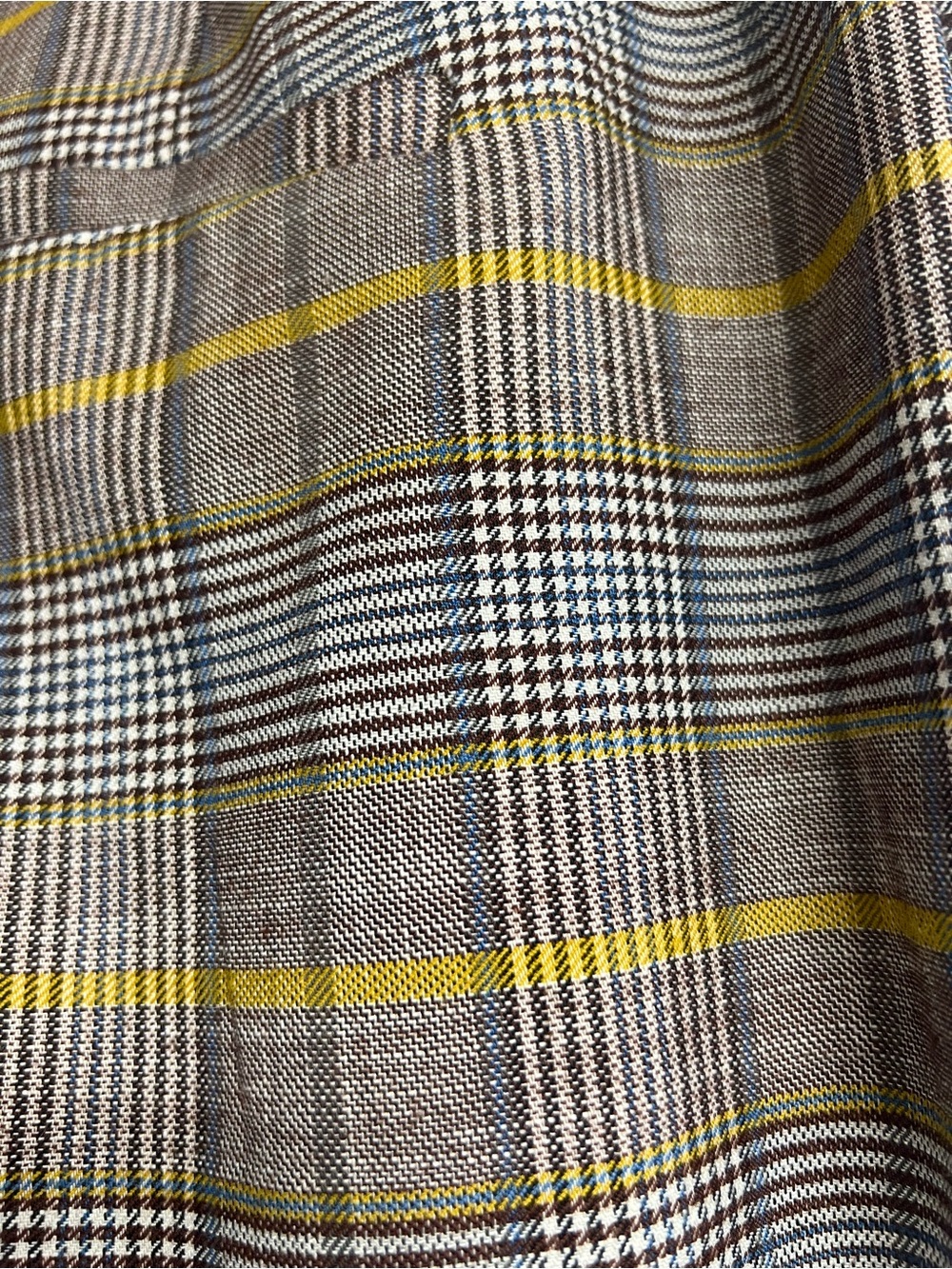 a new day Women’s Plaid High-Waist Wide Leg Pants Brown/Yellow Sz 2 - Picture 10 of 10